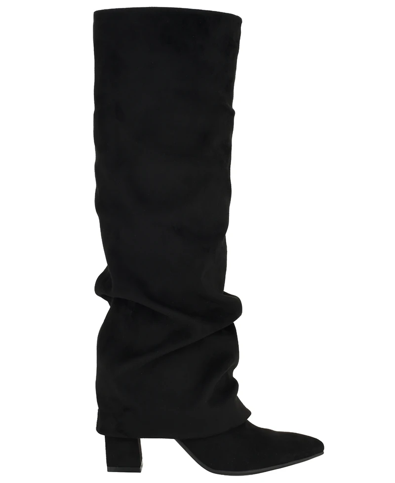 Guess Women's Geima Tall Slouchy Foldover Block Heel Boots