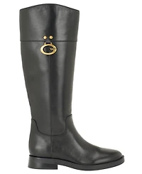 Guess Women's Kandra Wide Calf Signature G Logo Block Heel Boots