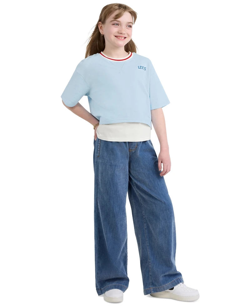 Levi's Girls' 7-16 Layered Short-Sleeve T-Shirt