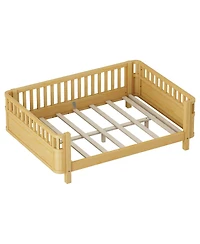 Streamdale Furniture Wood Platform Bed with Rails for Kids