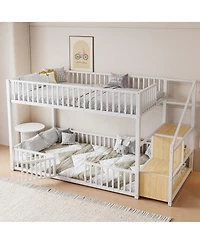 Streamdale Furniture Twin size bunk bed with storage ladder