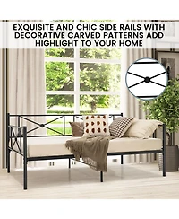 Gouun Metal Daybed Frame Twin Size with Slats