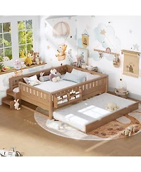 Streamdale Furniture with Bookshelves Staircase Safety Rails and Trundle