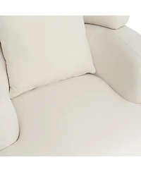Streamdale Furniture Nordic Style 38'' Chenille Bucket Club Chair with Pillow