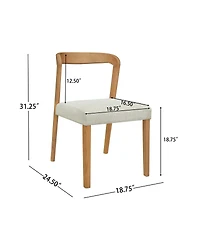 Streamdale Furniture Modern Upholstered Oak Dining Chairs - Set of 2