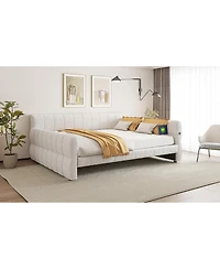 Streamdale Furniture King Size Upholstered Platform Bed with Usb