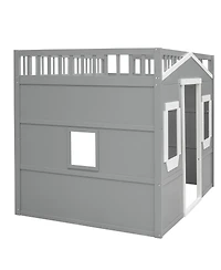 Streamdale Furniture Full Size House Loft Bed With Ladder Frame