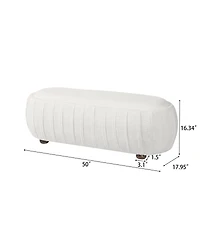 Streamdale Furniture Upholstered Ottoman Oval shape