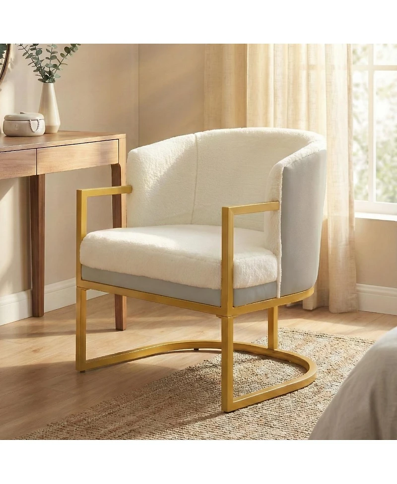 Streamdale Furniture Modern Upholstered Accent Chair with Metal Frame