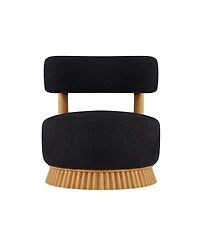 Streamdale Furniture Modern 27.5'' Farmhouse Armless Chair with Wooden Base