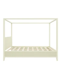 Streamdale Furniture Queen size Wooden Canopy Platform Bed with Support Slats
