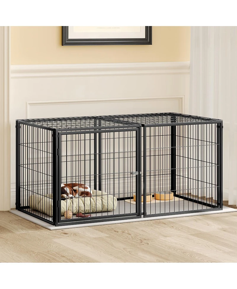 Streamdale Furniture Large Dog Cage and Playpen with Top Indoor Pet Kennel