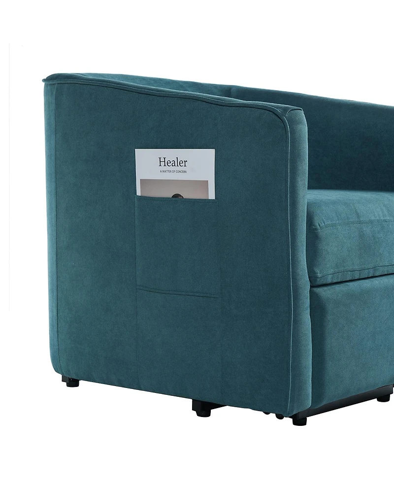 Streamdale Furniture Power Lift Barrel Recliner Chair with Footrest and Side Pocket