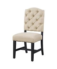 Streamdale Furniture Retro Style Upholstered Dining Chair Set (2-Pack Espresso)