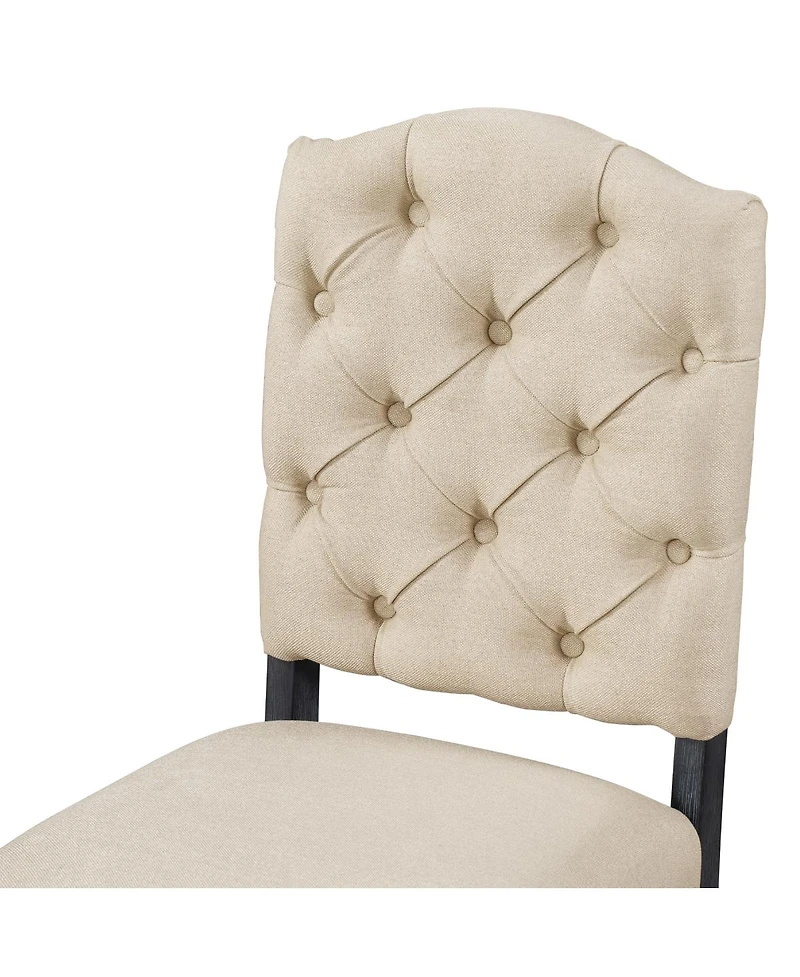 Streamdale Furniture Retro Style Upholstered Dining Chair Set (2-Pack Espresso)
