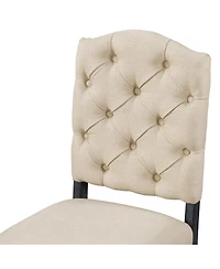 Streamdale Furniture Retro Style Upholstered Dining Chair Set (2-Pack Espresso)