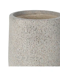 Streamdale Furniture Egg-Shaped Mgo Outdoor Planter Set of 3 Stone-Look Pots with Drainage