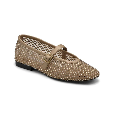 Charles David Women's Westa Flat Dress Shoe Mesh Rhinestones