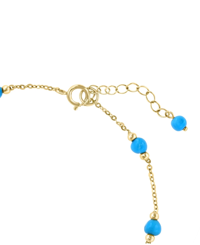 Effy Collection Turquoise (3.5mm) Bracelet in 14k Yellow Gold