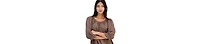 Democracy Petite Scoop Neck Elbow-Sleeve Blouse