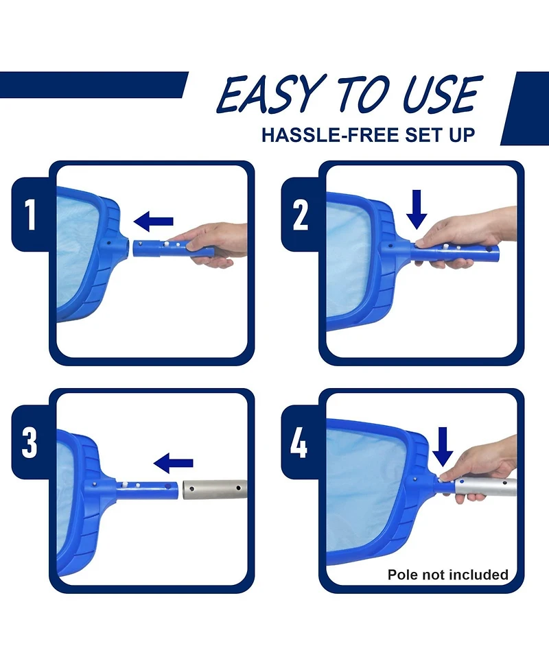 Xdovet Pool Leaf Skimmer Net With Reinforced Handle