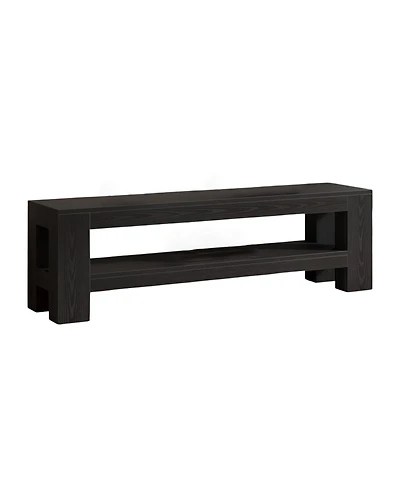 Slickblue Farmhouse Entryway Bench with Wooden Shoe Shelf