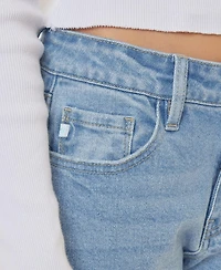 KanCan Big Girls' Halo Mini Mom Jeans
