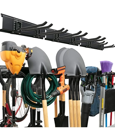 Xdovet Wall-mounted storage rack with adjustable hooks
