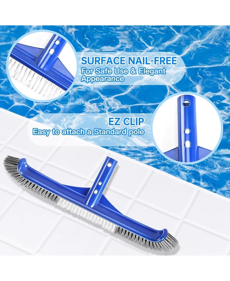 Xdovet Pool Brush Skimmer Kit Wall Cleaning Leaf Net Tool