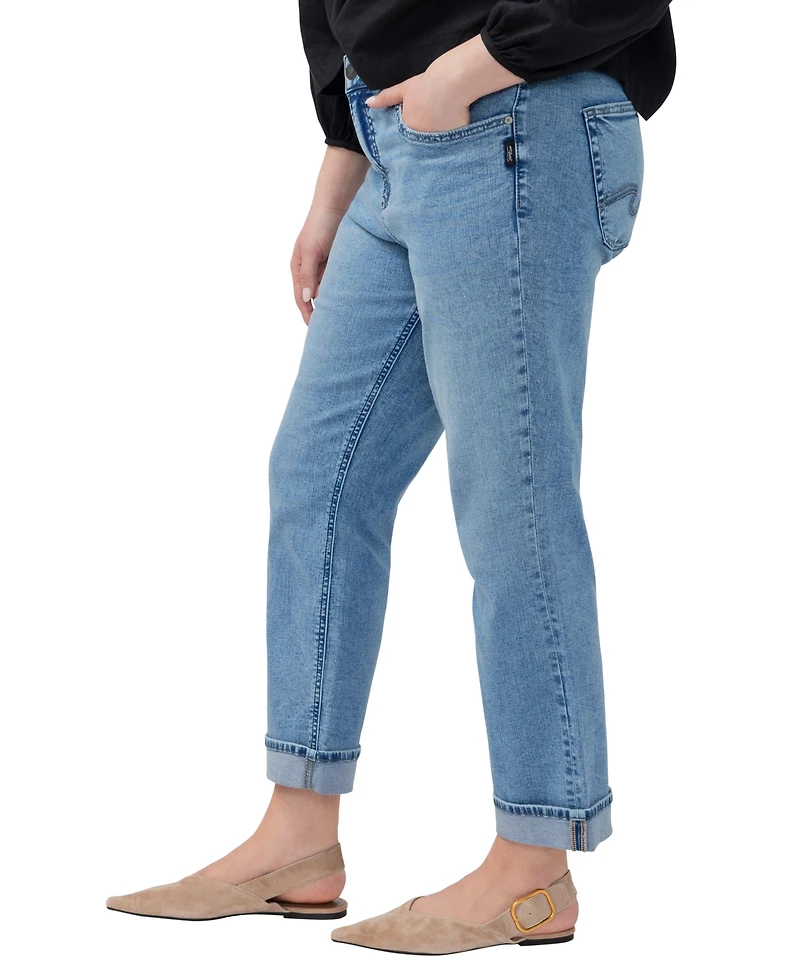 Silver Jeans Co. Plus Size Avery High-Rise Straight Jeans