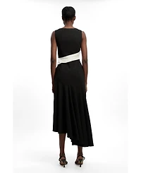 Karen Millen Women's Strappy Asymmetric Maxi Dress