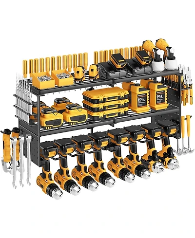 Xdovet Power Tool Organizer Wall Mount Metal Drill Holder Storage Rack