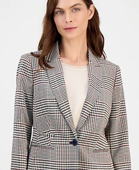 Tahari Asl Women's Single-Button Plaid Blazer