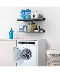 Xdovet Wall Mounted Metal Rack Heavy-duty Organizer Shelves 2 Pack