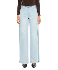 KanCan Women's Clara High Rise Wide-Leg Jeans