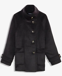 Tahari Women's Double-Faced Funnel Neck Coat