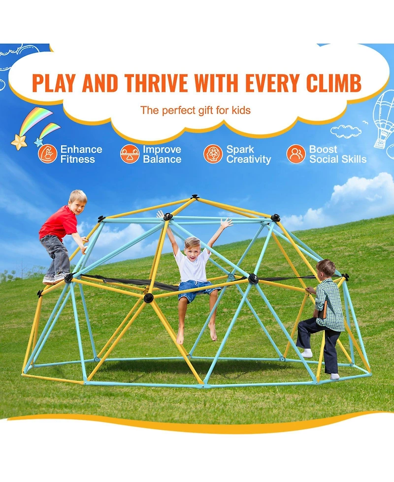 Vevor Climbing Dome Geometric Dome Climber with Hammock Swing Jungle Gym