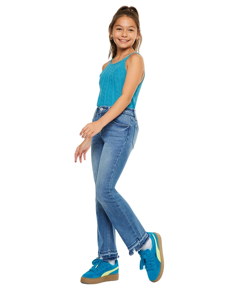 KanCan Big Girls Bibi High Rise Crop Bootcut Jeans