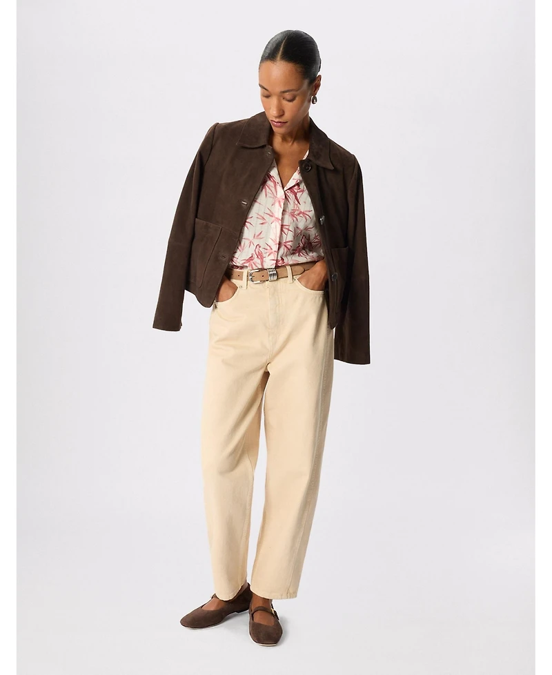 Whistles Women's Tropical Bird Textured Shirt