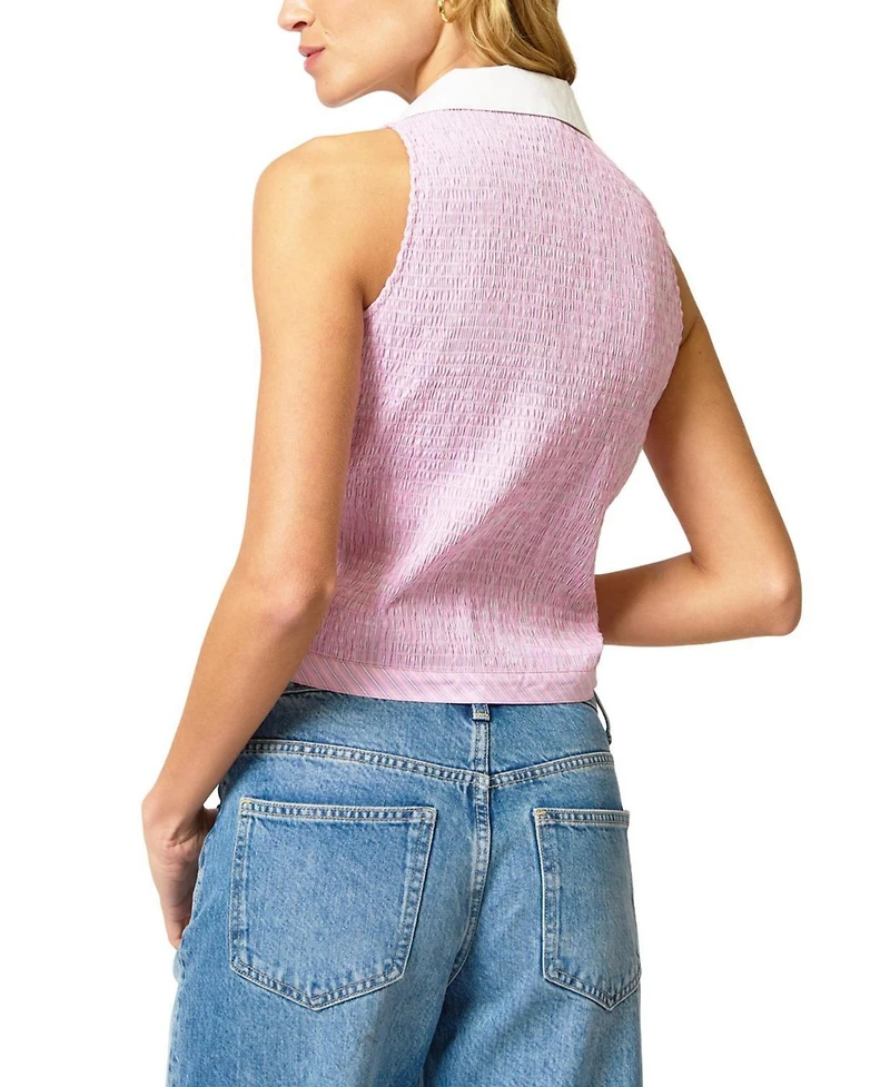 Central Park West Women's Ora Poplin Smocked Halter