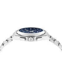Ferragamo Men's Vega Upper East Chrono Silver Stainless Steel Bracelet Watch 42mm