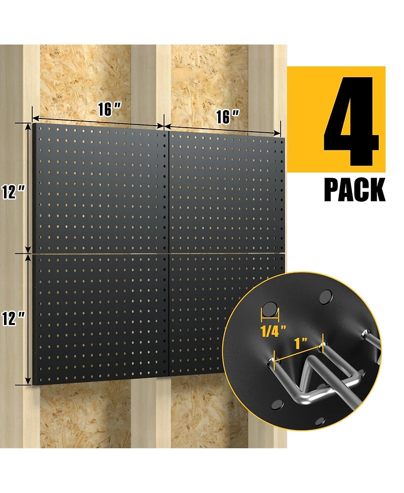 Xdovet Metal Pegboard Wall Organizer with Hooks for Home Storage
