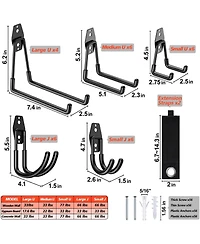 Xdovet Heavy Duty Steel Wall Mount Hangers for Garage Storage