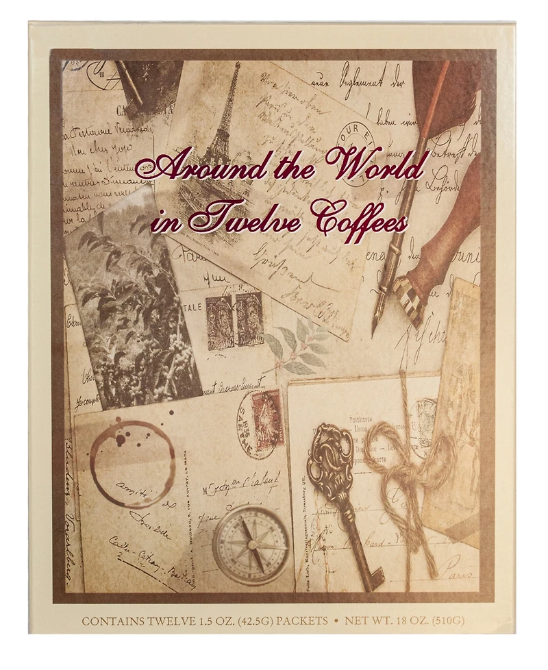 Coffee Masters Inc. Around the Wolrd in Twelve Coffees Gift Set, 12-Piece