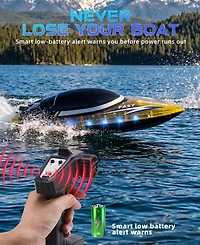 Sugift Remote Control Boat 30KMH High Speed Rc Racing Boat for Pool Lake Kids