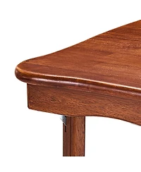 Meco Stakmore Scalloped Edge Compact Traditional Folding Card Table, Fruitwood
