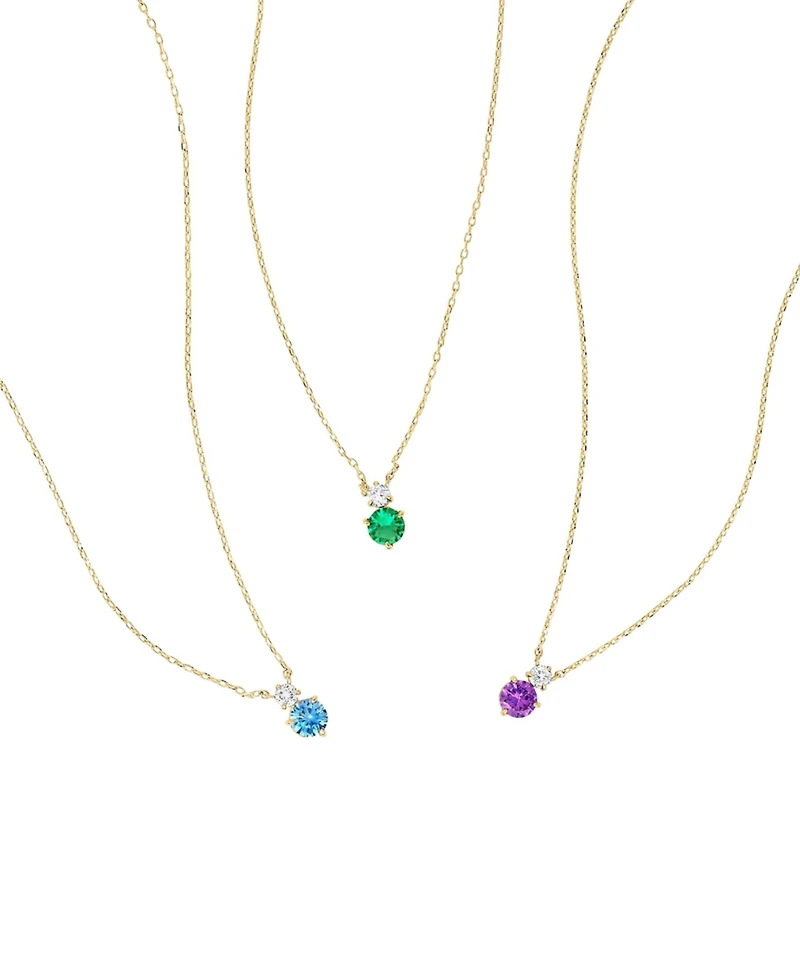 Deux Birthstone Necklace, Personalized Jewelry, Meaningful Gift