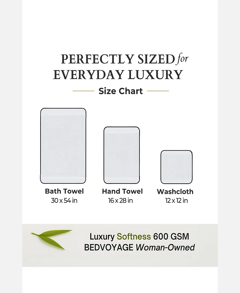 BedVoyage Viscose from Bamboo 6-Piece Spa Bath Towel Set