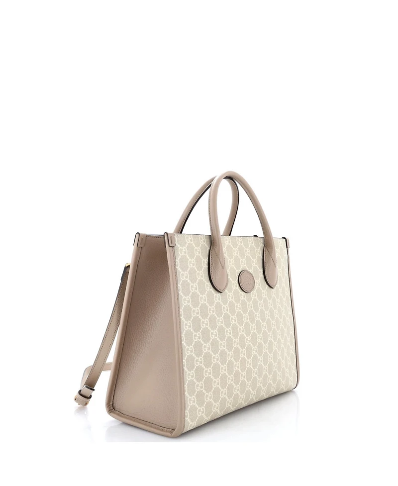 Pre-Owned Gucci Small Interlocking G Tote Gg Coated Canvas and Leather