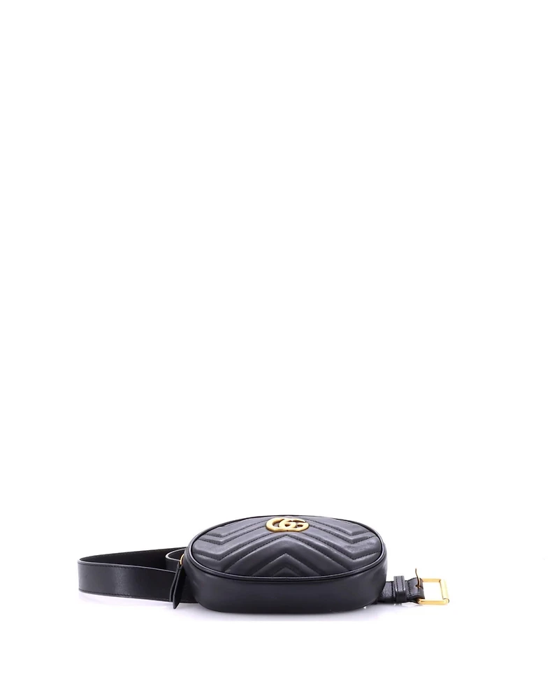 Pre-Owned Gucci Gg Marmont Belt Bag Matelasse Leather